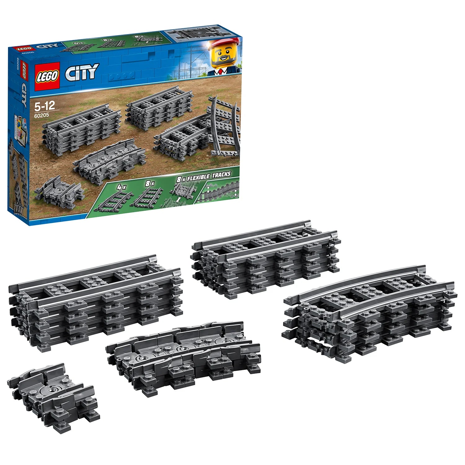 Lego city deals flexible tracks 7499