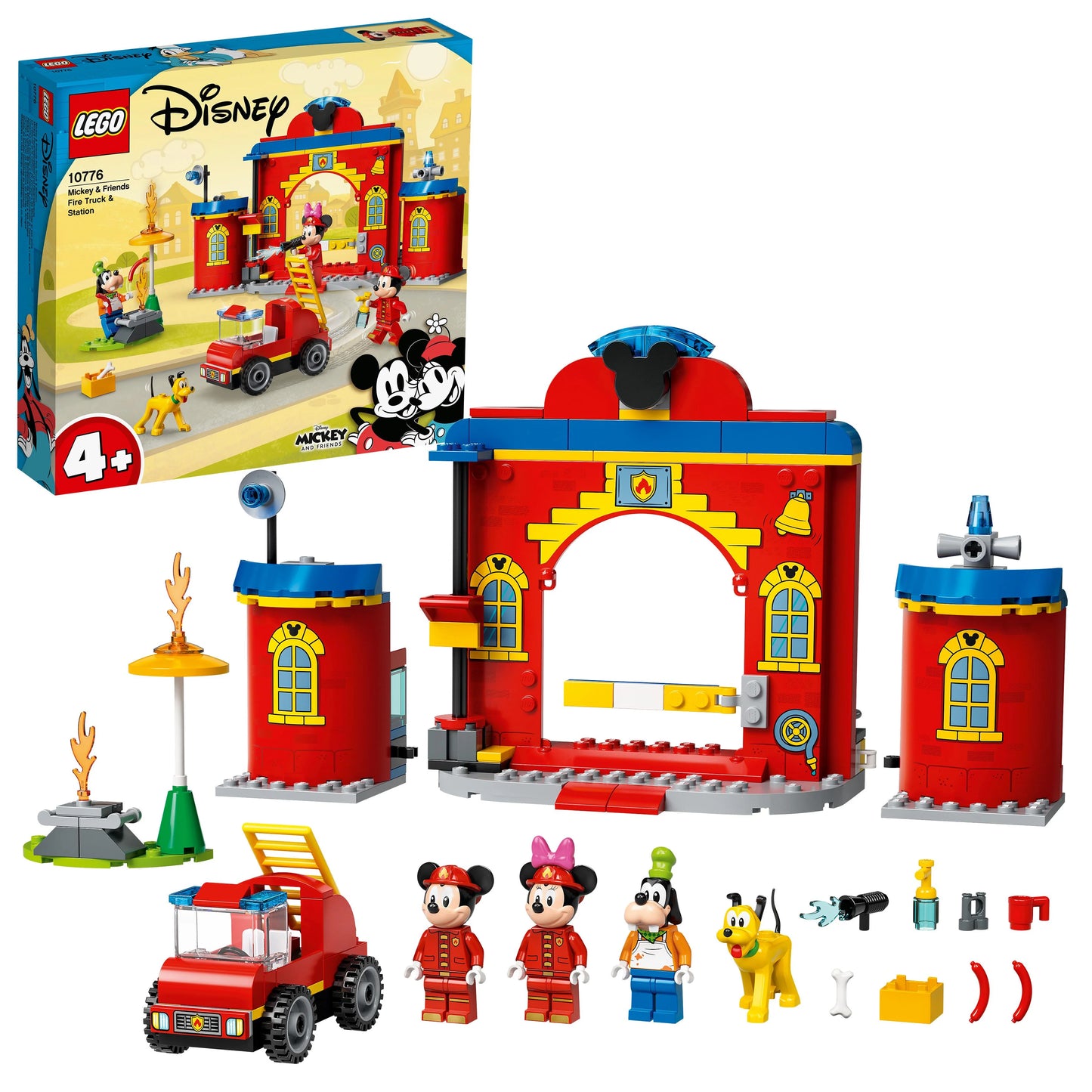 Mickey & Friends brandweerkazerne & auto-LEGO Duplo
