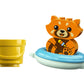 Fun in the bath: floating red panda LEGO Duplo