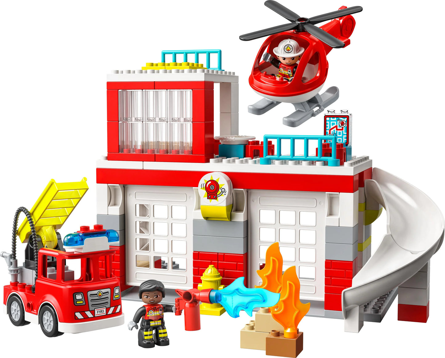 Brandweerkazerne & Helikopter-LEGO Duplo