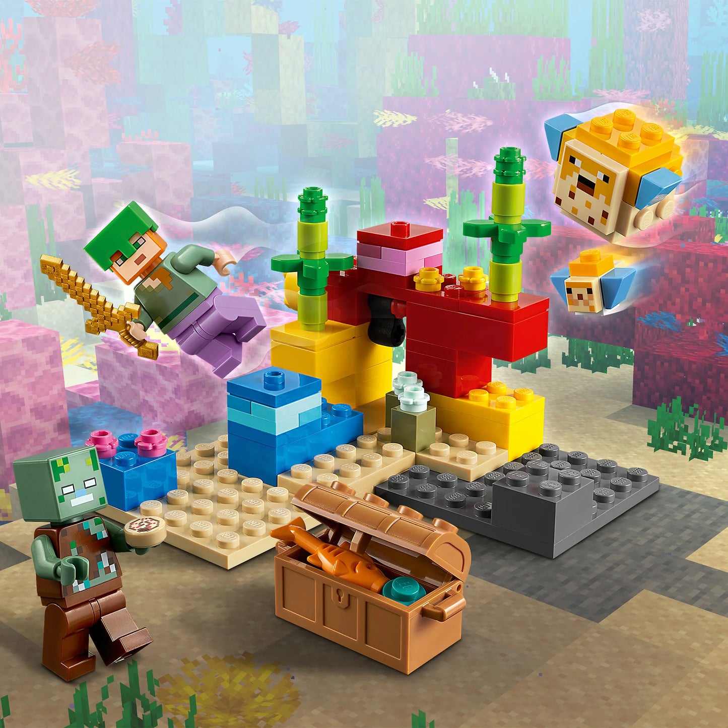 Het Koraalrif-LEGO Minecraft