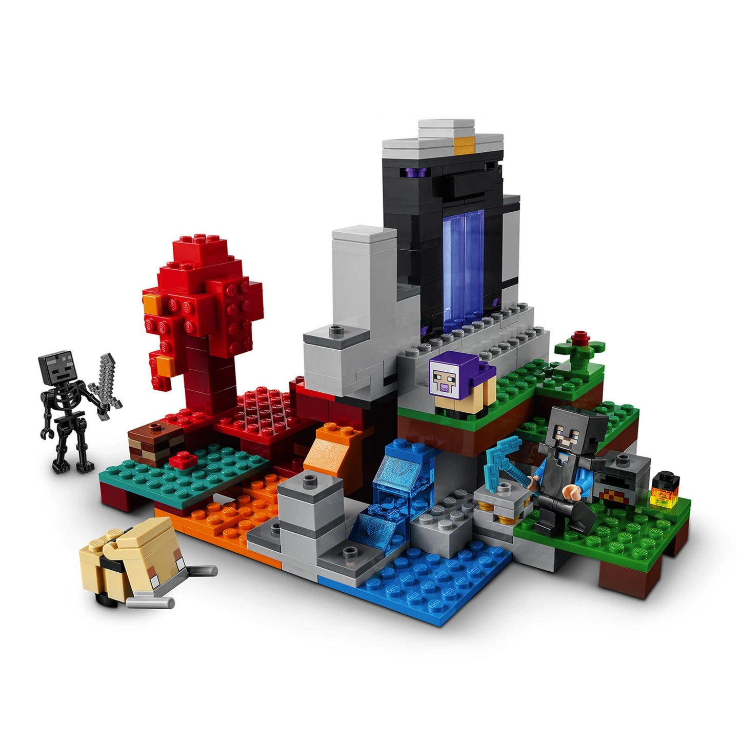 Het verwoeste portaal-LEGO Minecraft