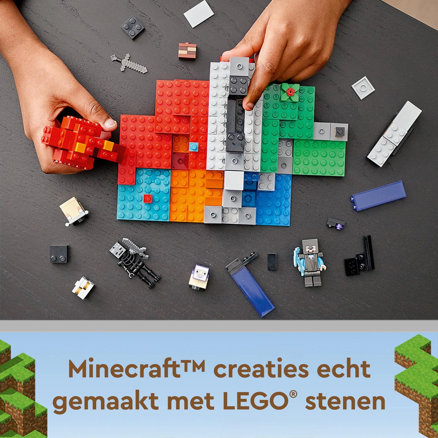 Het verwoeste portaal-LEGO Minecraft
