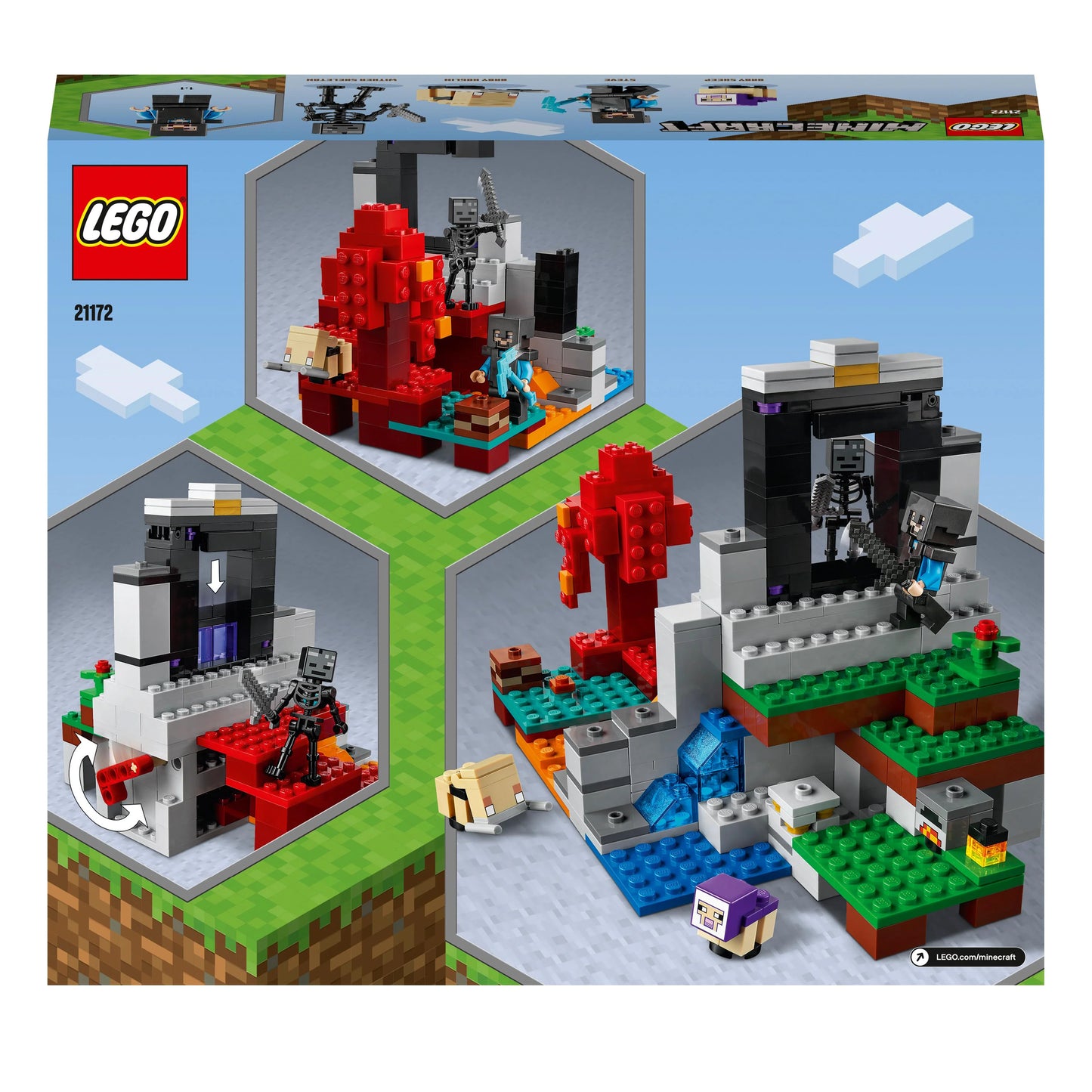 The destroyed portal - LEGO Minecraft