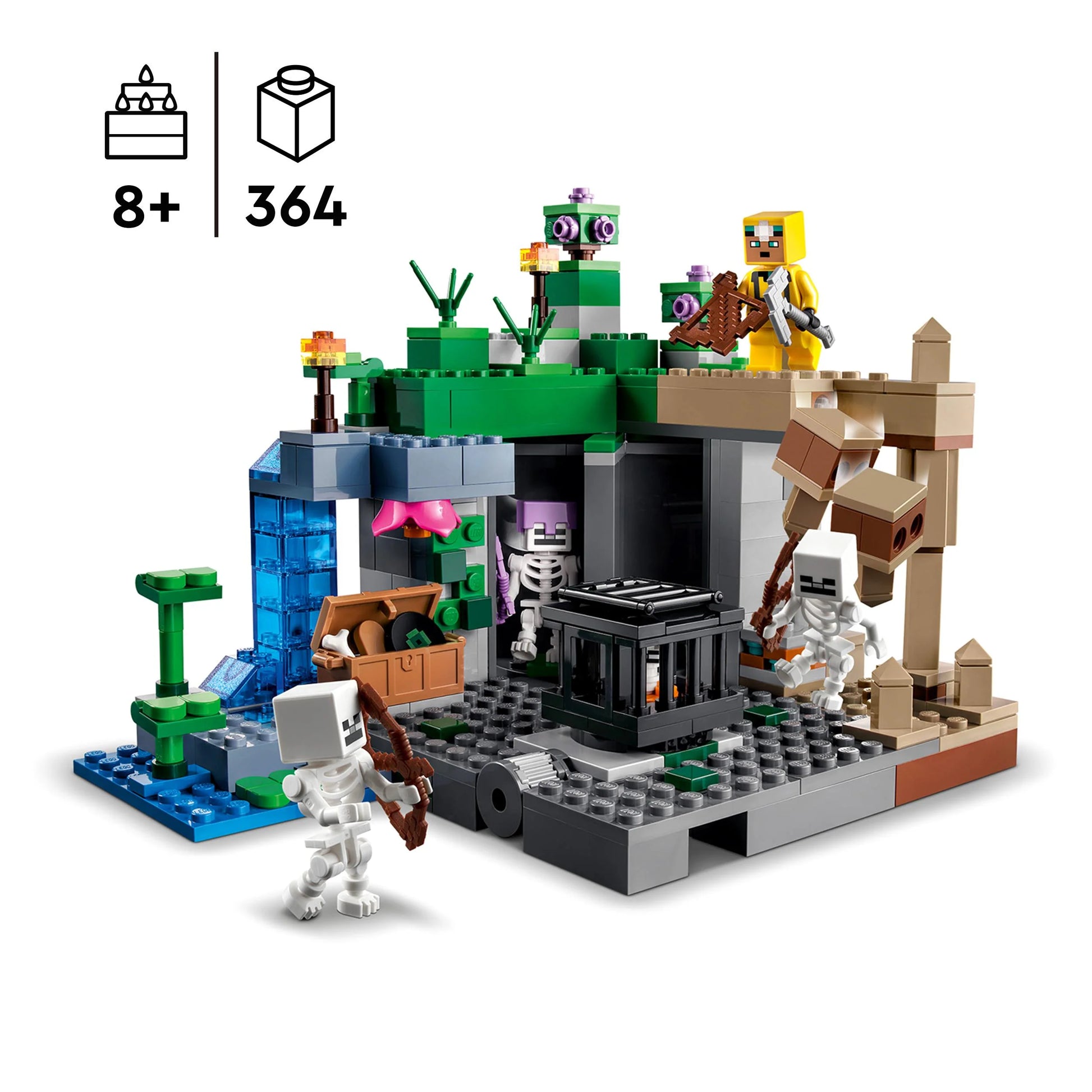 Lego minecraft skeleton deals set