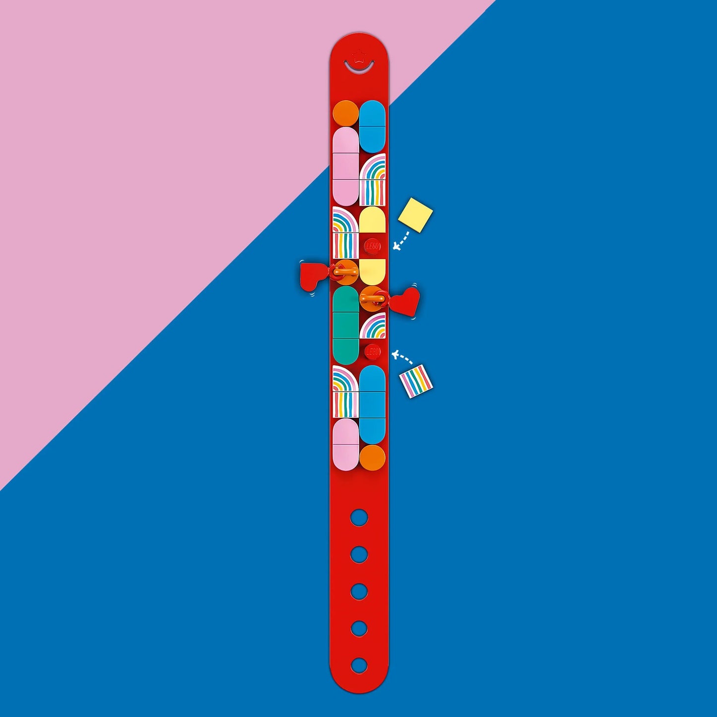 Regenboog armband met bedeltjes-LEGO Dots