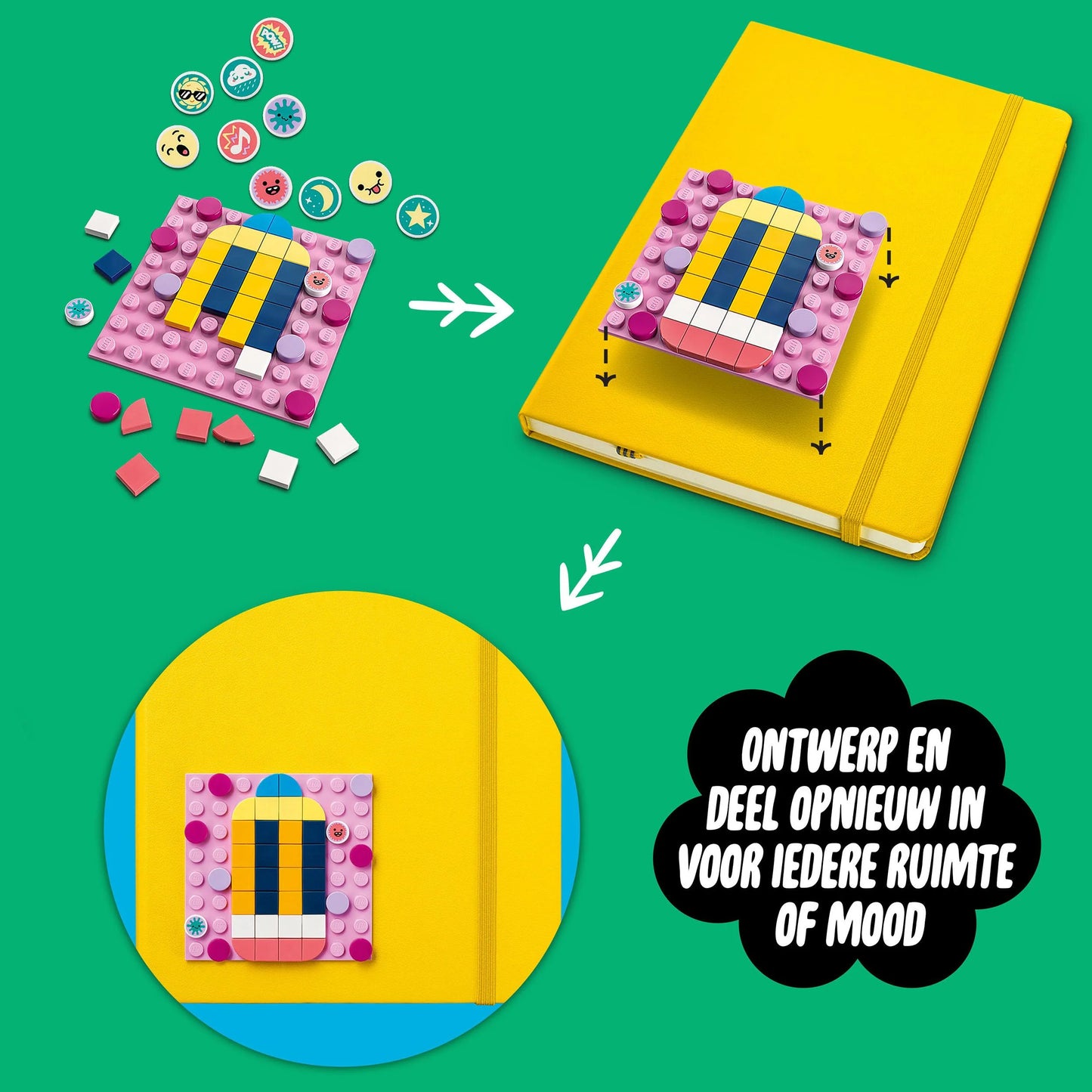 Zelfklevende patches megaset-LEGO Dots