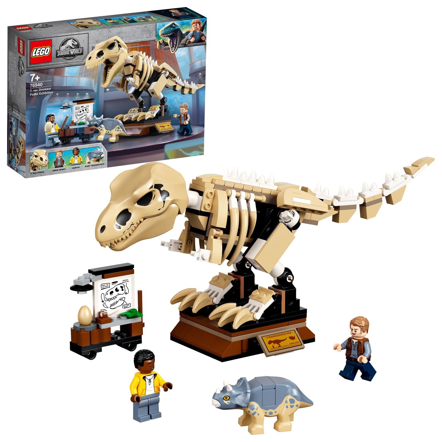 Tentoonstelling Dinosaurusfossiel van T.Rex-LEGO Jurassic