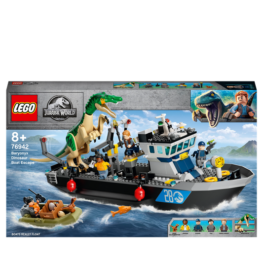 Boat Escape of Dinosaur Baryonyx-LEGO Jurassic