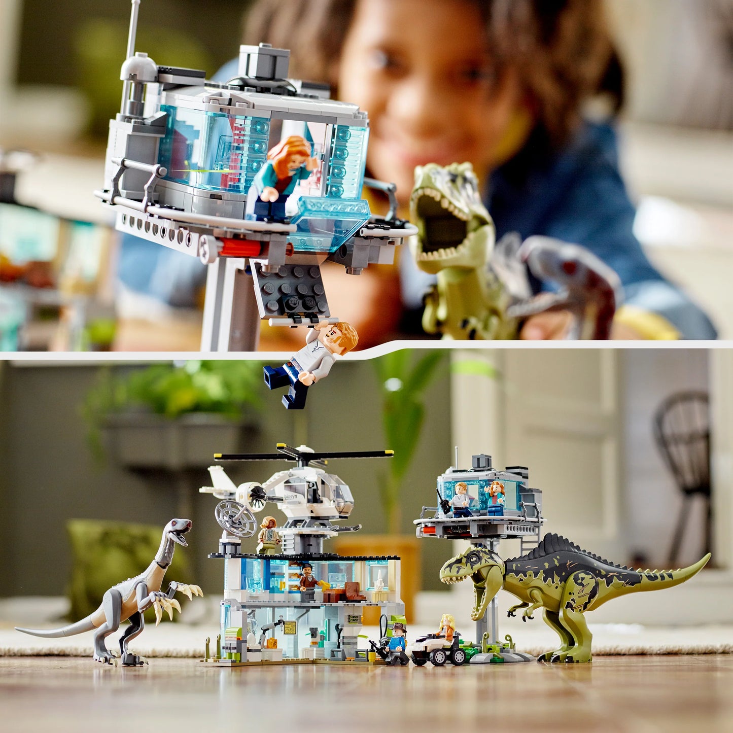 Giganotosaurus &amp; Therizinosaurus Attack - LEGO Jurassic World